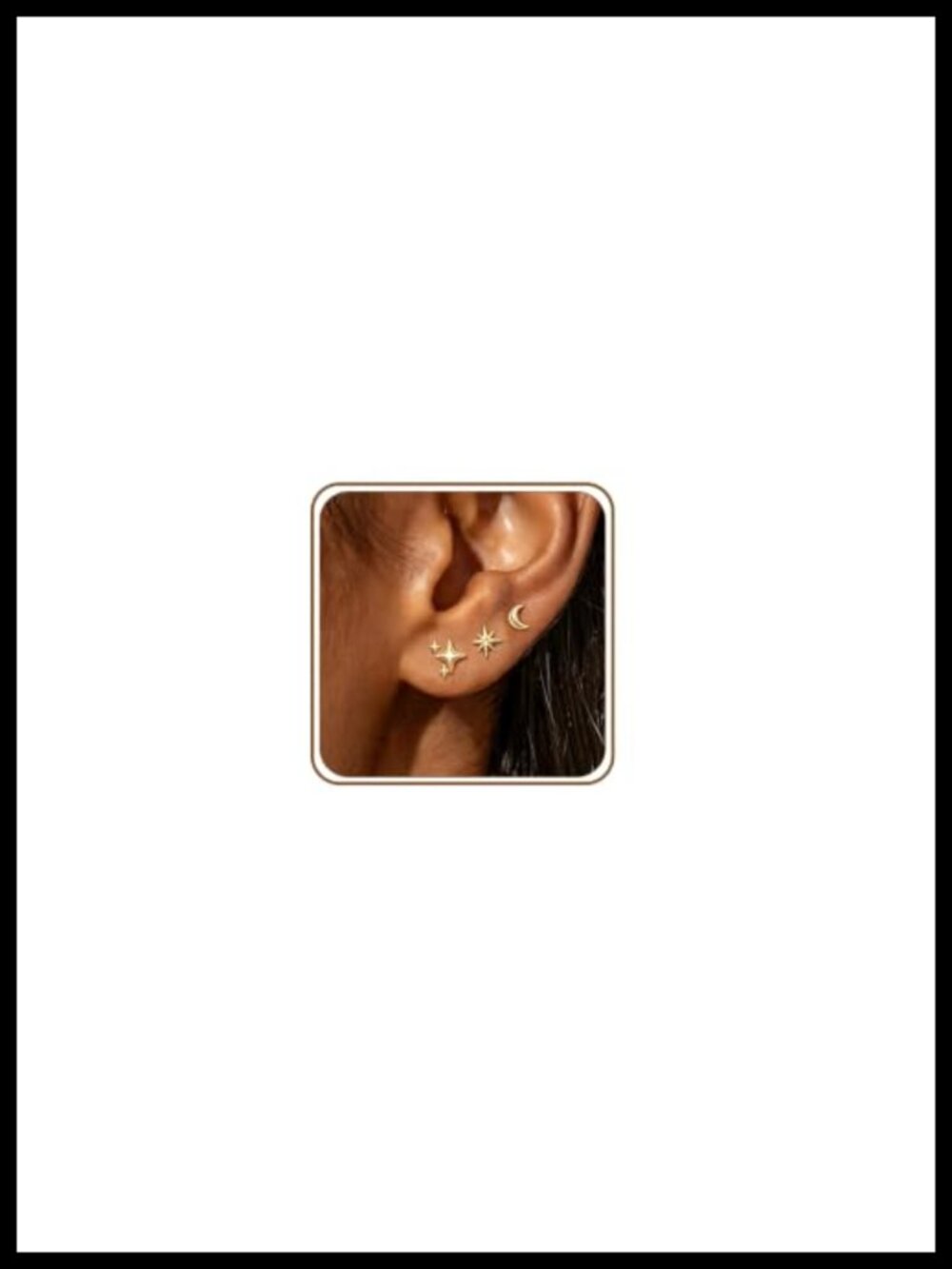 14k Gold Plated Sterling Silver Stud Earrings Cute Small Set
